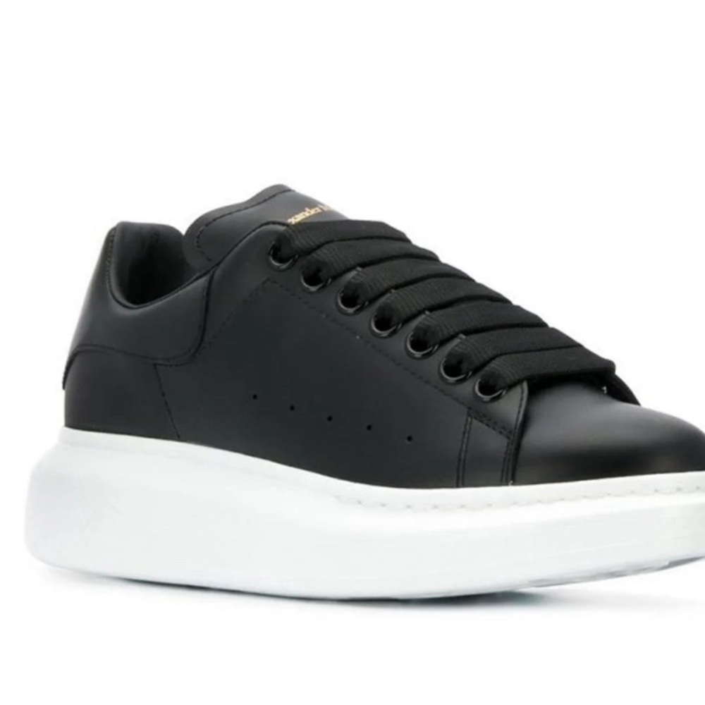 Alexander McQueen Women’s Oversized Embossed Logo Leather Sneakersers